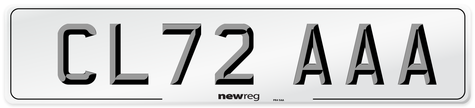 CL72 AAA Number Plate from New Reg